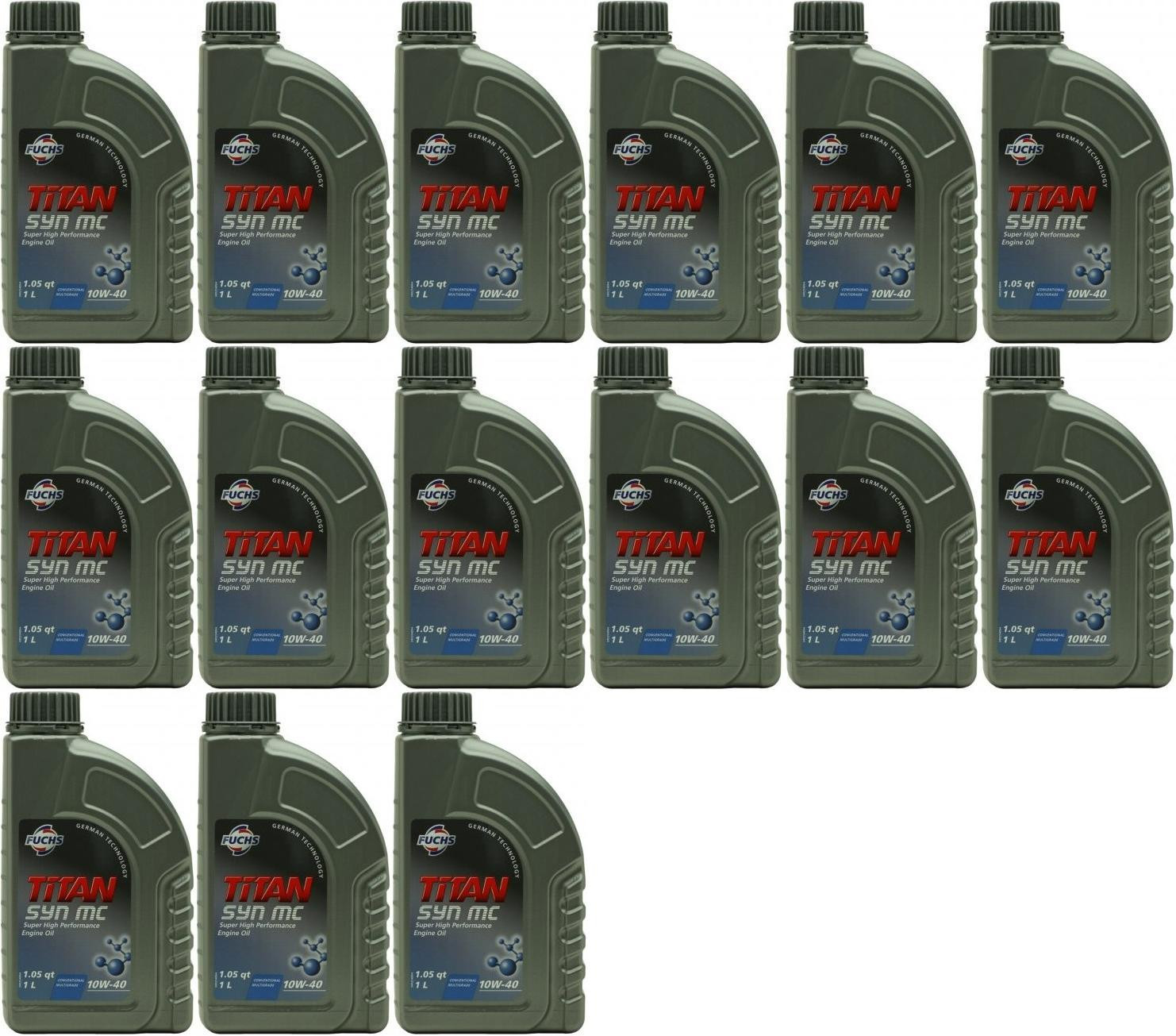 FUCHS TITAN SYN MC SAE 10W-40 Diesel & Benziner Motoröliter 15x 1l = 15 Liter