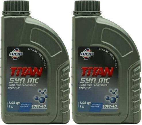 FUCHS TITAN SYN MC SAE 10W-40 Diesel & Benziner Motoröliter 2x 1l = 2 Liter