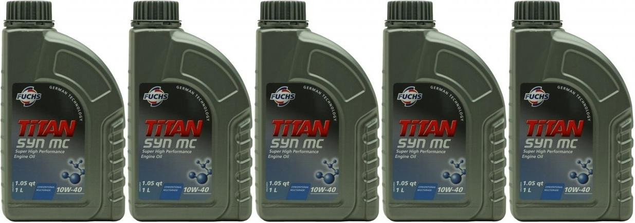 FUCHS TITAN SYN MC SAE 10W-40 Diesel & Benziner Motoröliter 5x 1l = 5 Liter