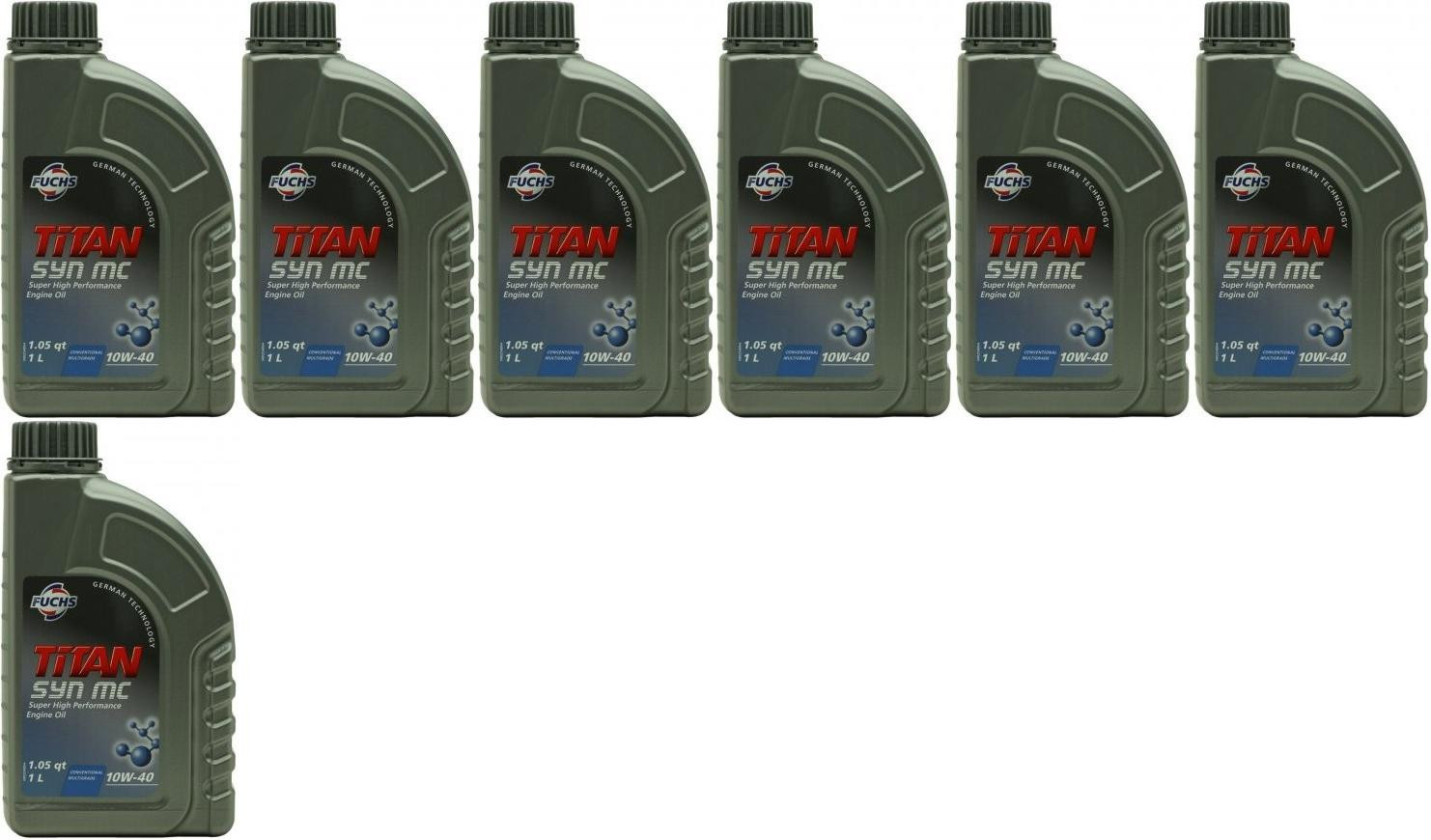 FUCHS TITAN SYN MC SAE 10W-40 Diesel & Benziner Motoröliter 7x 1l = 7 Liter