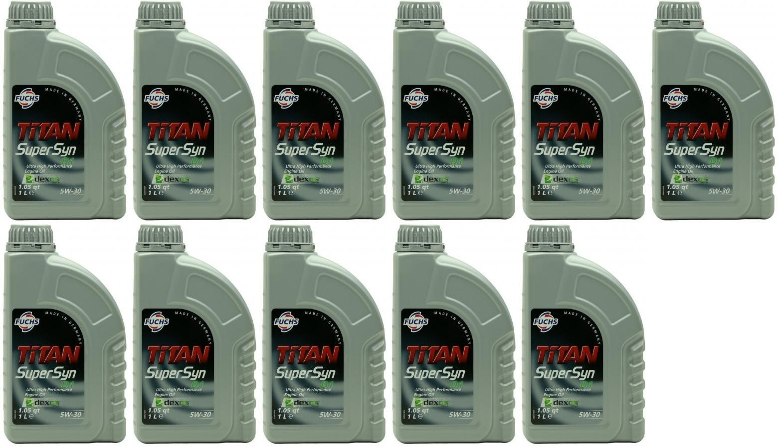 FUCHS TITAN Supersyn D1 5W-30 Motoröl 11x 1l = 11 Liter