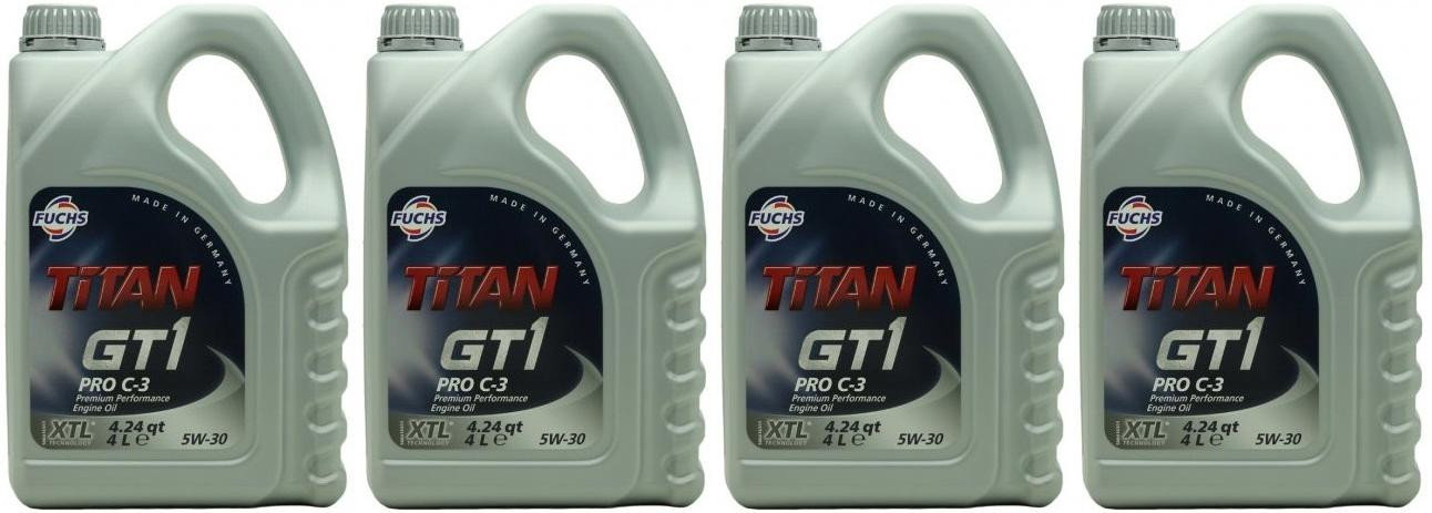 FUCHS TITAN GT1 Pro C-3 5W-30 Motoröl 4x 4l = 16 Liter