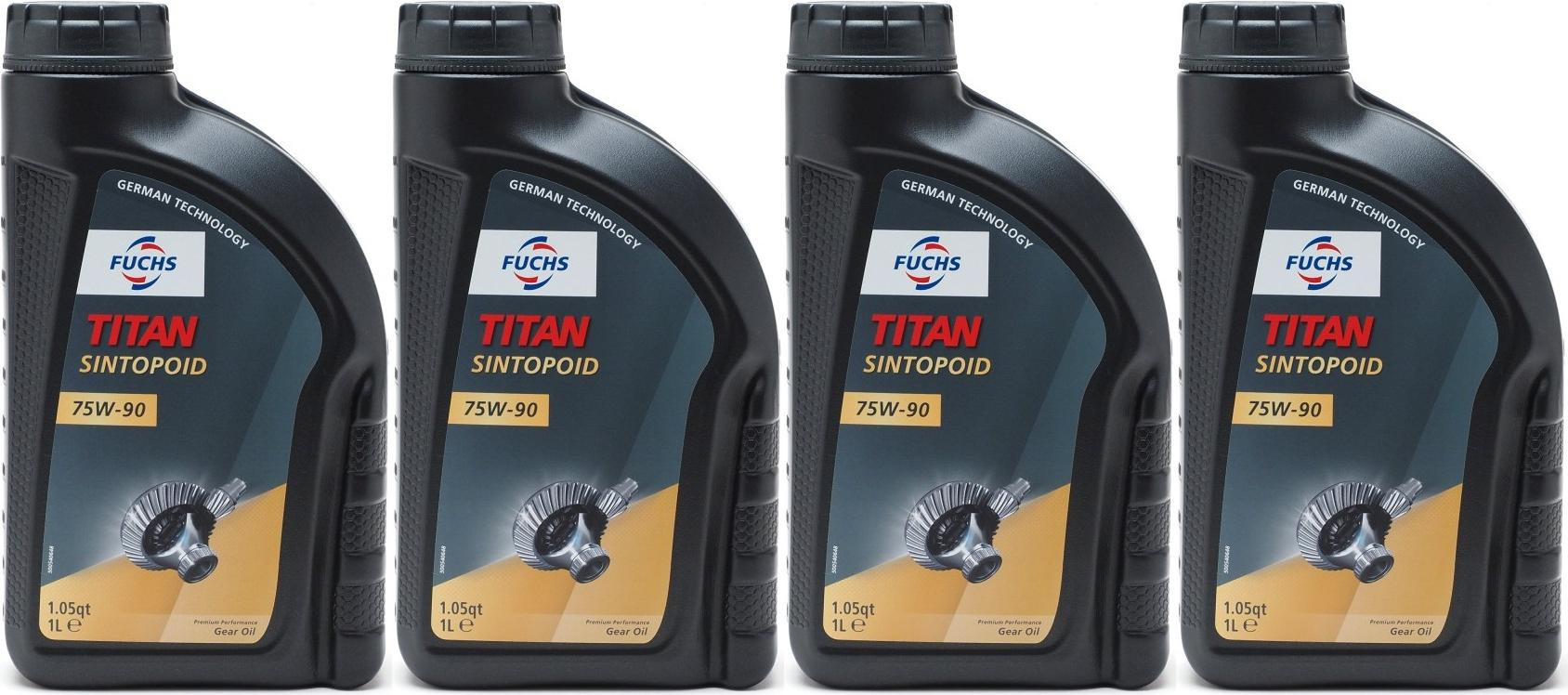 FUCHS TITAN Sintopoid 75W-90 Getriebeöl 4x 1l = 4 Liter