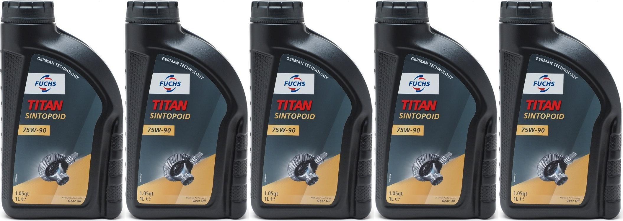FUCHS TITAN Sintopoid 75W-90 Getriebeöl 5x 1l = 5 Liter
