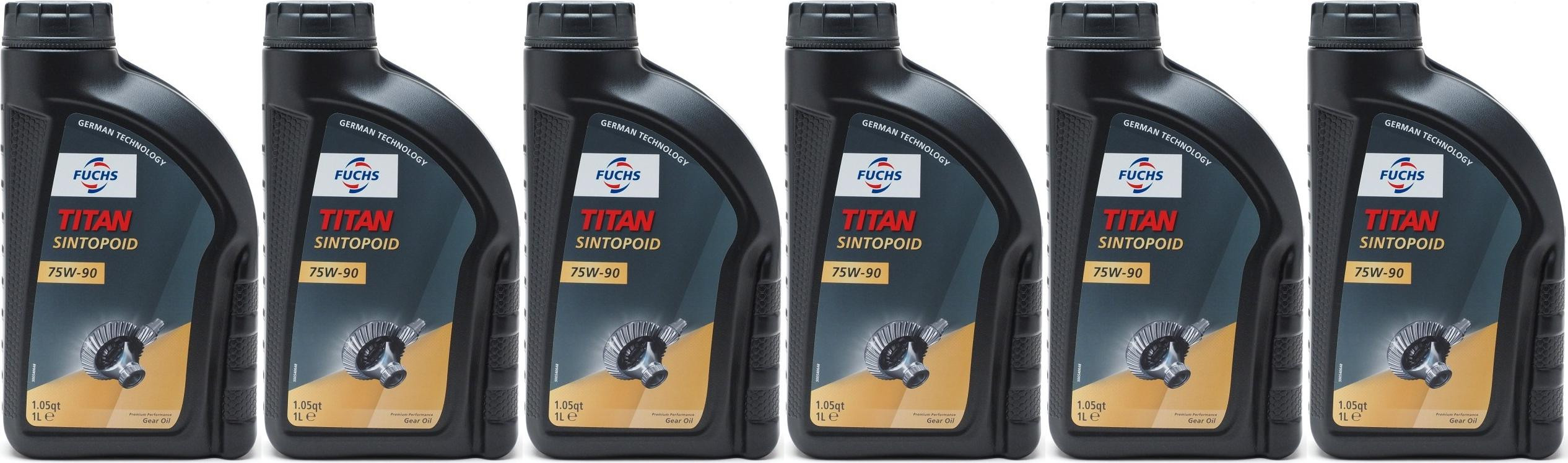 FUCHS TITAN Sintopoid 75W-90 Getriebeöl 6x 1l = 6 Liter