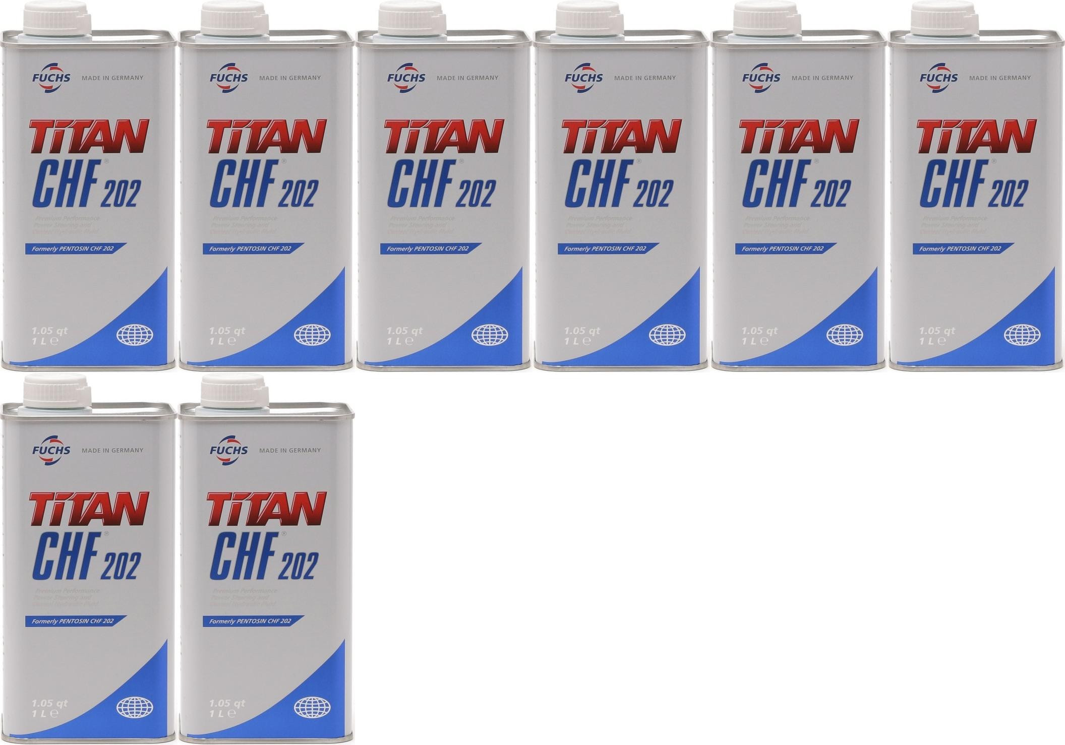FUCHS TITAN (ex.Pentosin) CHF 202 Hydrauliköl 8x 1l = 8 Liter