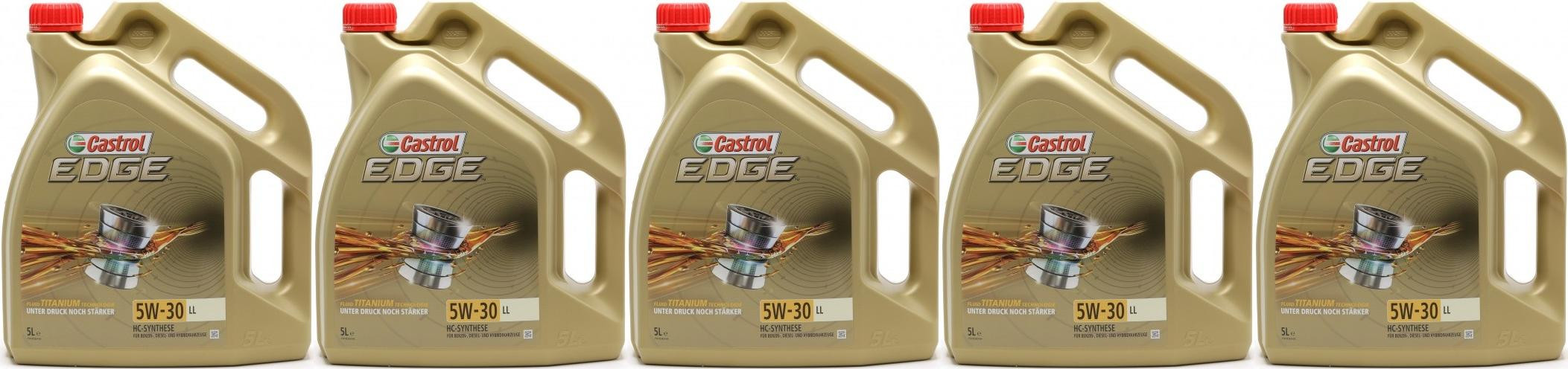 Castrol Edge 5W-30 LL Fluid Titanium (ex. FST) Motoröl Longlife III 5x5=25 Liter