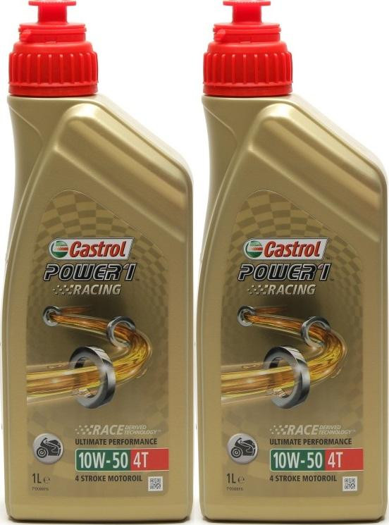 Castrol Power 1 Racing 4T 10W-50 Motorrad Motoröl 2x 1l = 2 Liter