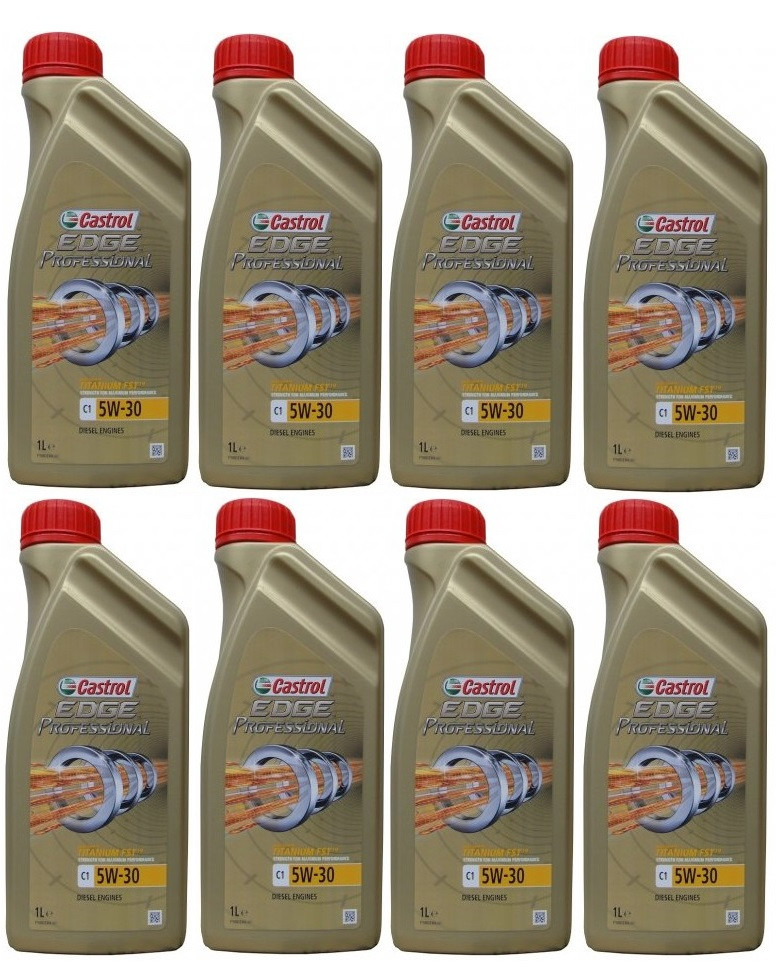 Castrol Edge Professional Titanium C1 5W-30 Motoröl 8x 1l = 8 Liter