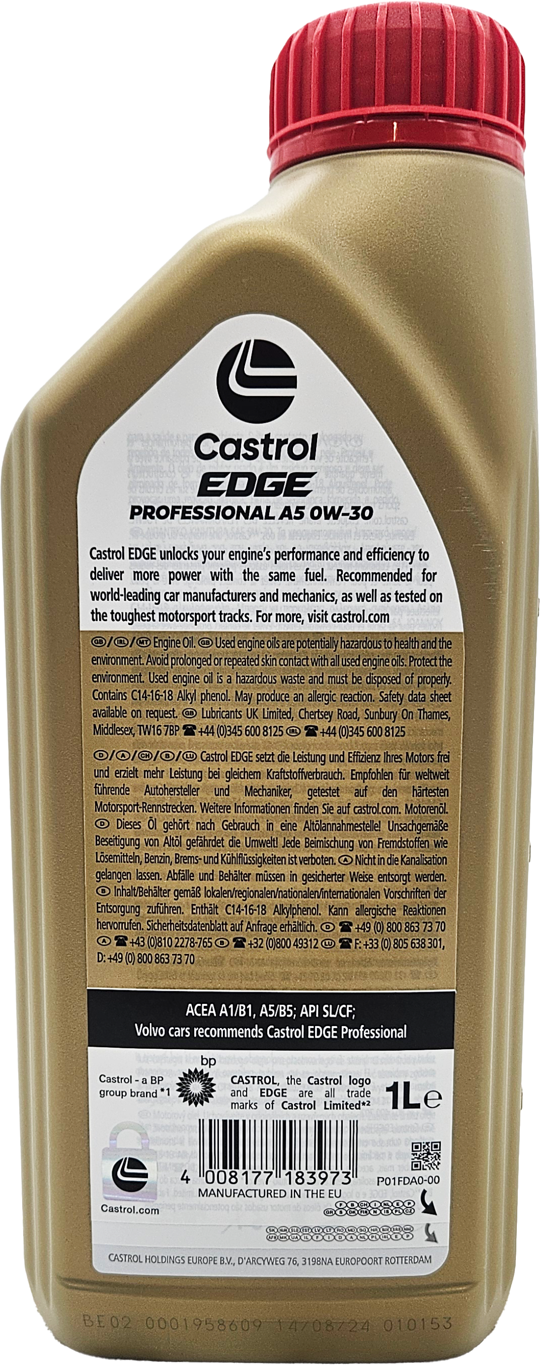 Castrol Edge Professional A5 0W-30 Motoröl 1l Flasche