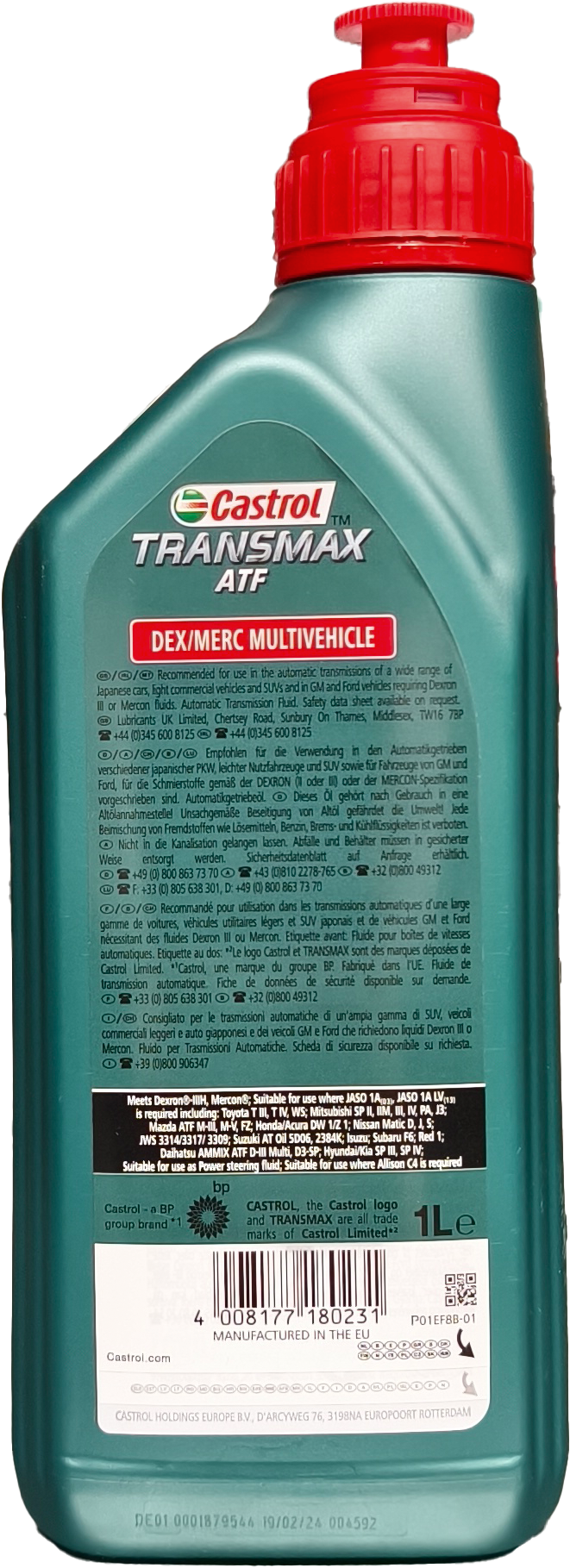Castrol Transmax Dex III Multivehicle Automatik Getriebeöl 1l Flasche