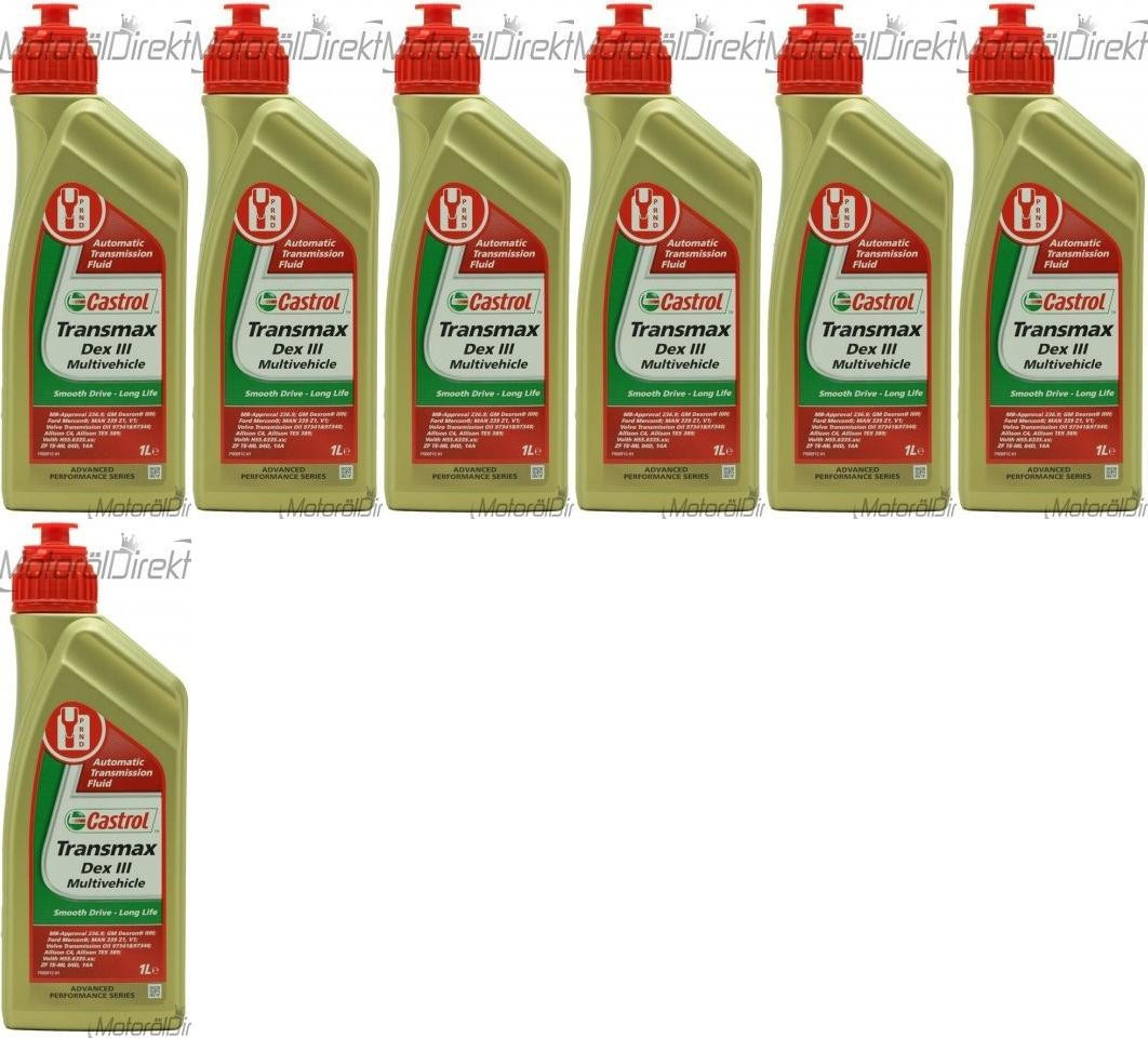 Castrol Transmax Dex III Multivehicle Automatik Getriebeöl 7x 1l = 7 Liter