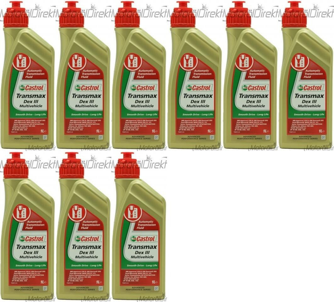 Castrol Transmax Dex III Multivehicle Automatik Getriebeöl 9x 1l = 9 Liter