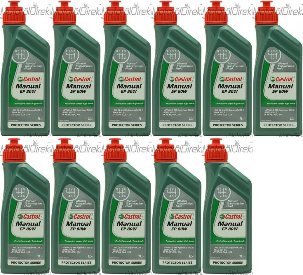 Castrol Manual EP 80W Schaltgetriebeöl 11x 1l = 11 Liter