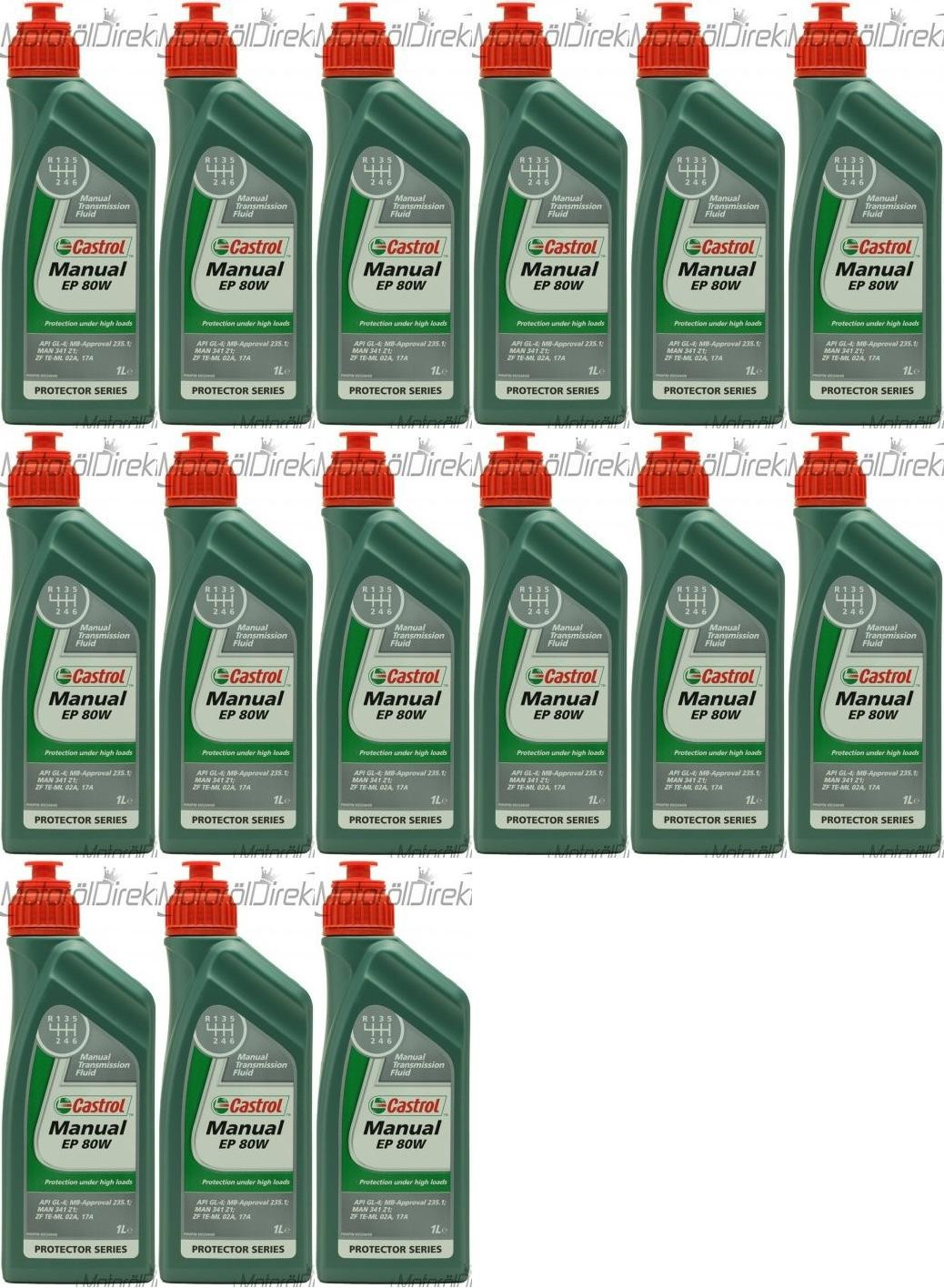 Castrol Manual EP 80W Schaltgetriebeöl 15x 1l = 15 Liter