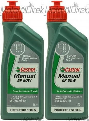 Castrol Manual EP 80W Schaltgetriebeöl 2x 1l = 2 Liter