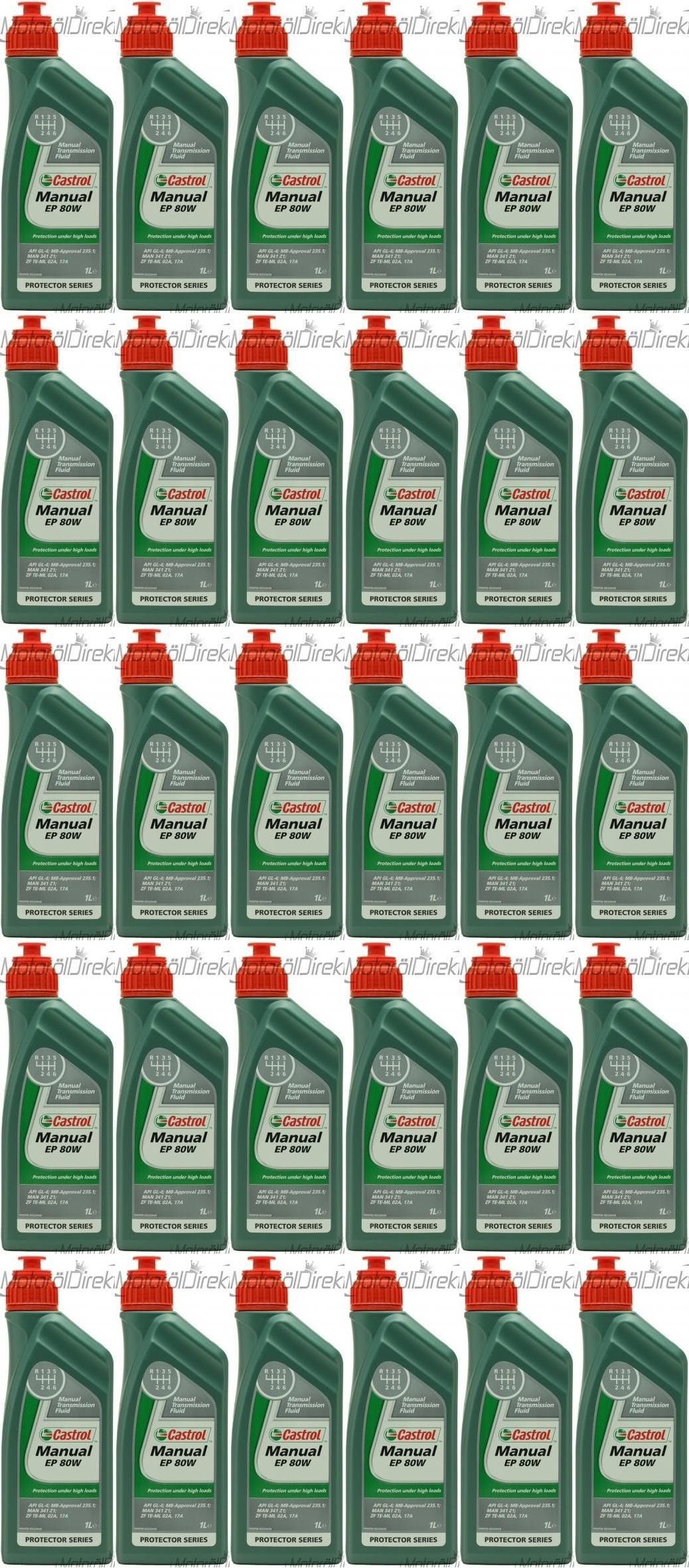 Castrol Manual EP 80W Schaltgetriebeöl 30x 1l = 30 Liter
