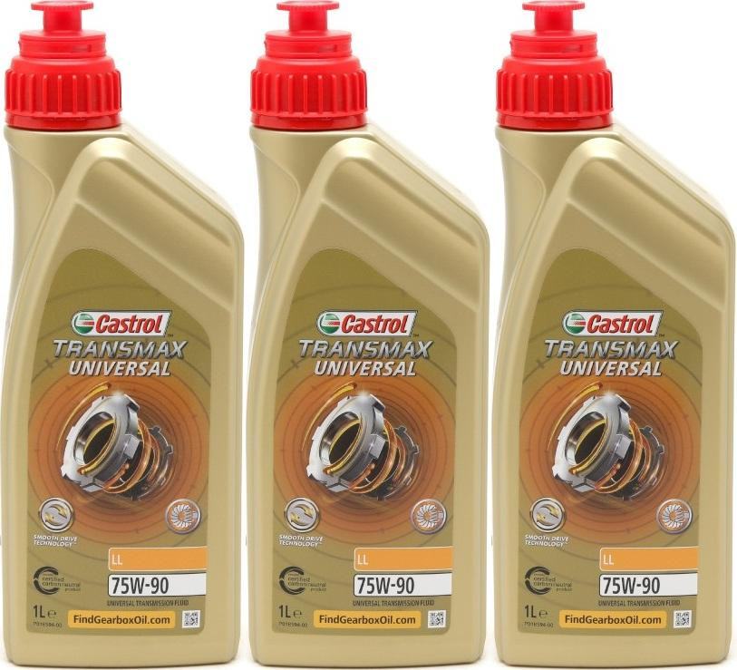 Castrol Syntrax Universal Plus 75W-90 (neu Transmax Universal LL) 3x 1l=3 Liter