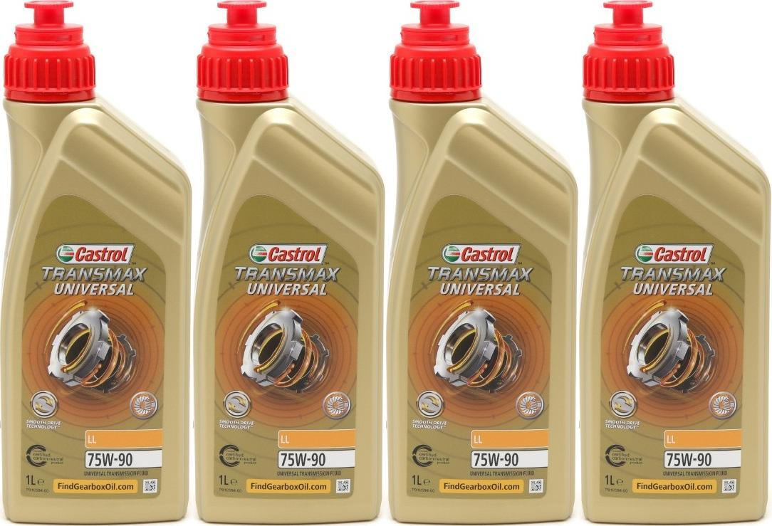 Castrol Syntrax Universal Plus 75W-90 (neu Transmax Universal LL) 4x 1l=4 Liter