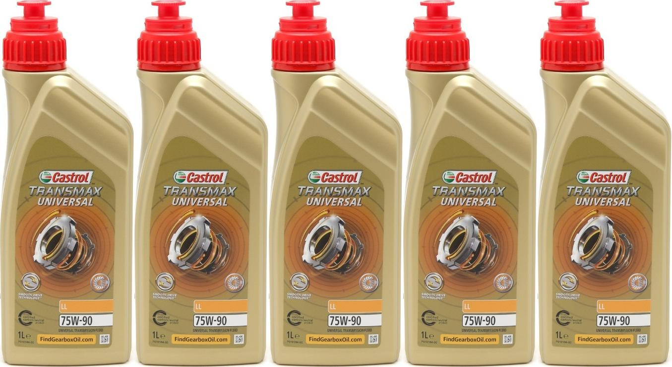 Castrol Syntrax Universal Plus 75W-90 (neu Transmax Universal LL) 5x 1l=5 Liter