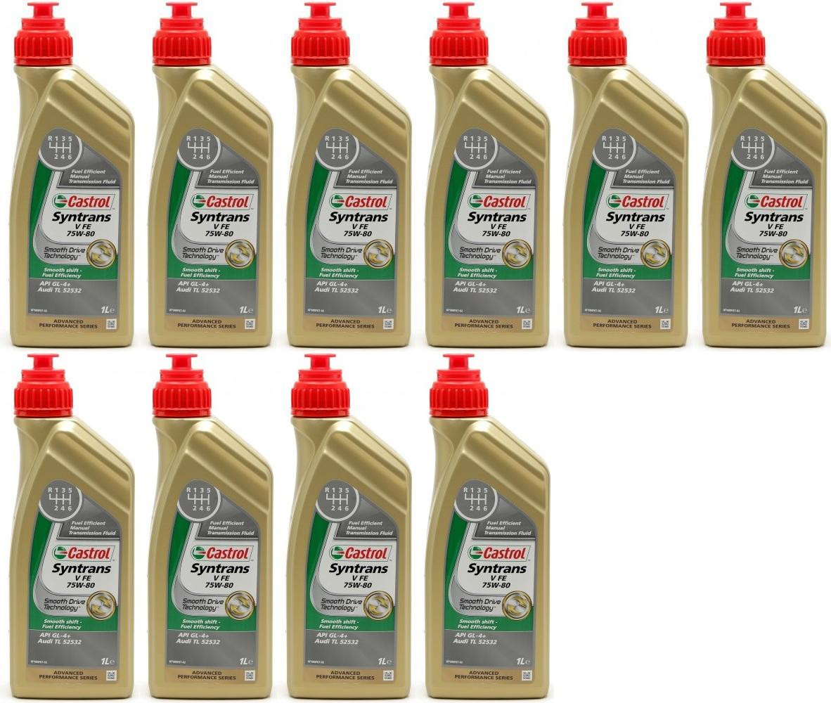 Castrol Transmax Manual V 75W-80 Schaltgetriebeöl 10x 1l = 10 Liter