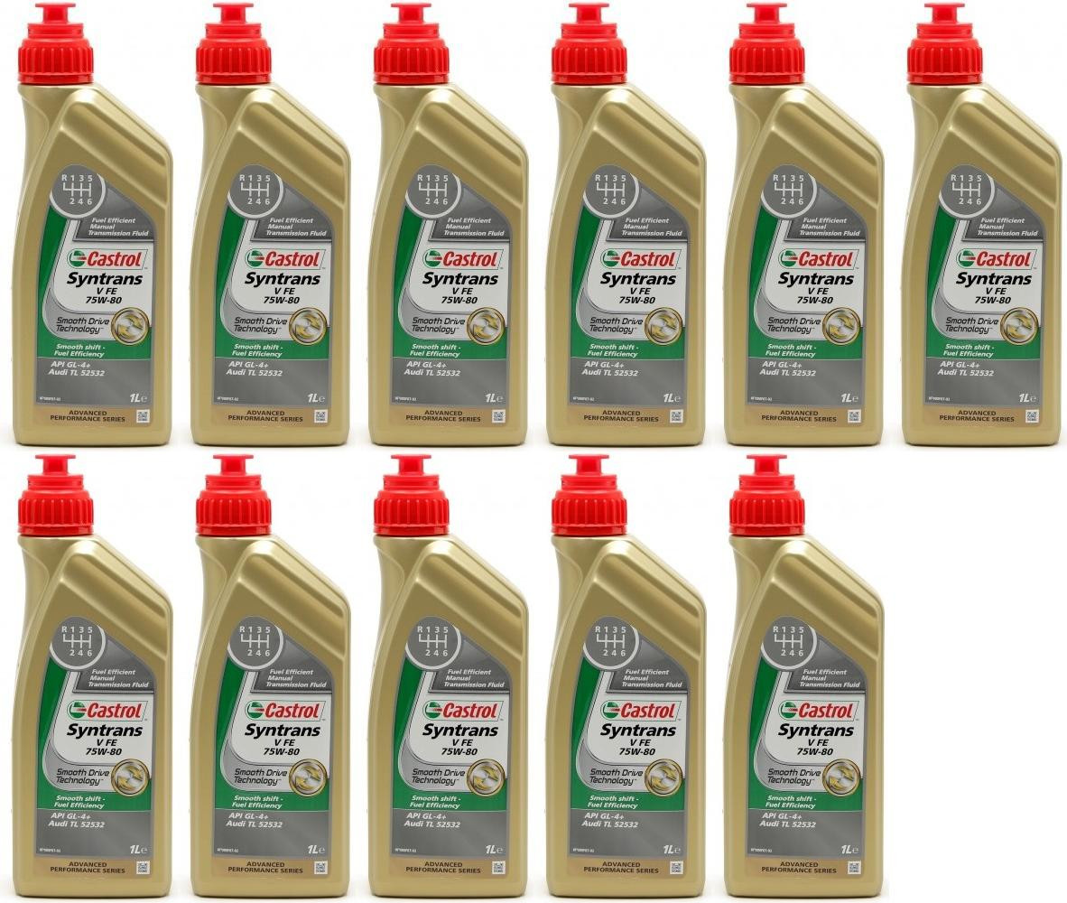 Castrol Transmax Manual V 75W-80 Schaltgetriebeöl 11x 1l = 11 Liter