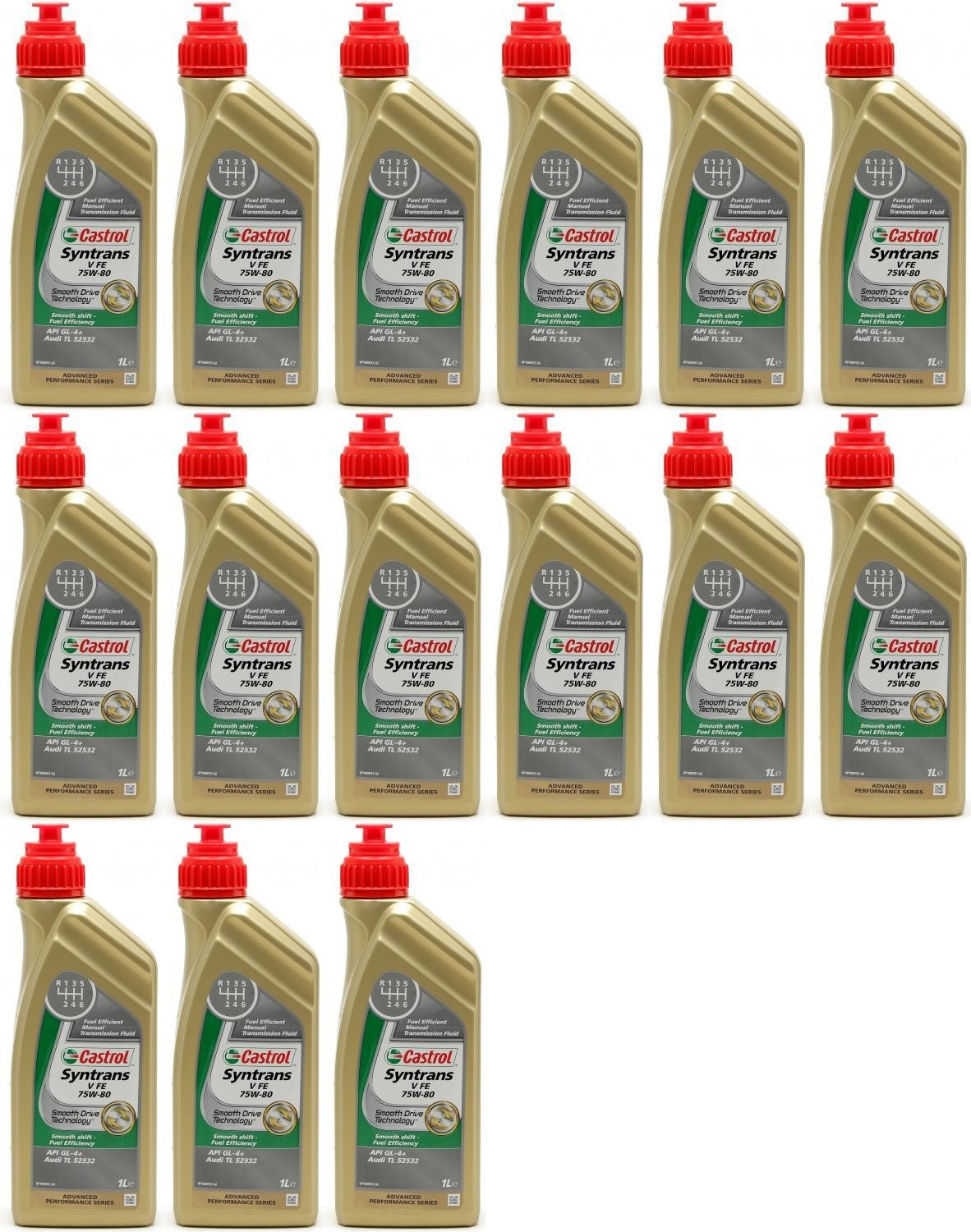 Castrol Transmax Manual V 75W-80 Schaltgetriebeöl 15x 1l = 15 Liter