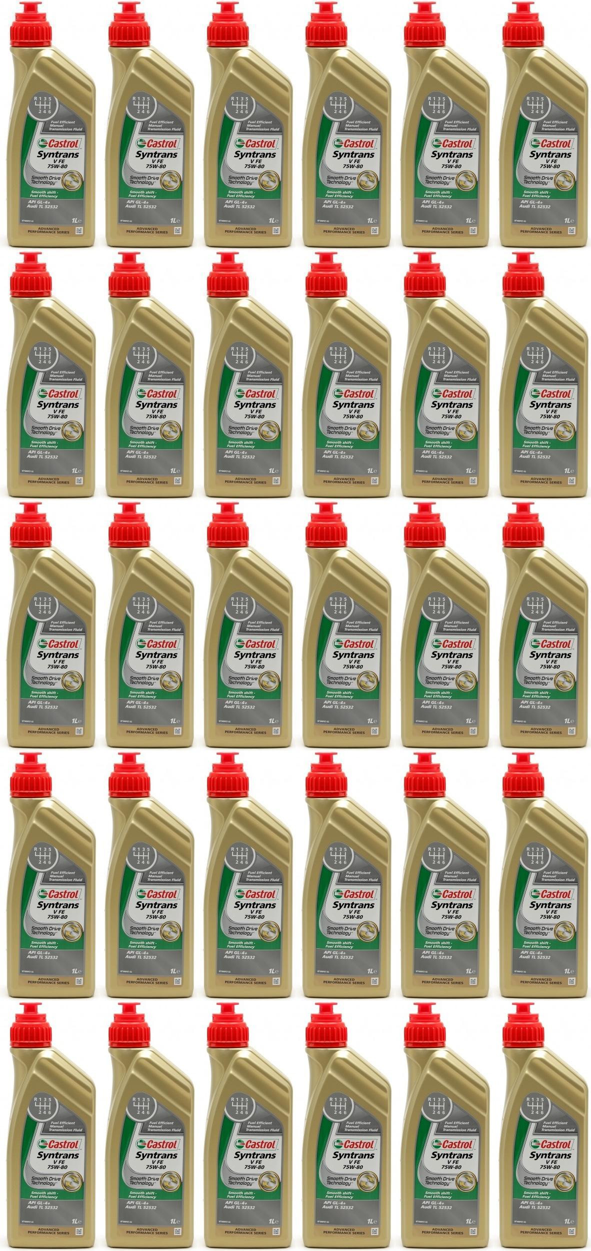 Castrol Transmax Manual V 75W-80 Schaltgetriebeöl 30x 1l = 30 Liter