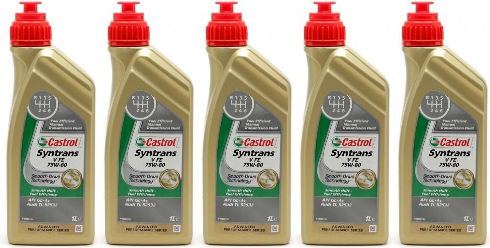 Castrol Transmax Manual V 75W-80 Schaltgetriebeöl 5x 1l = 5 Liter