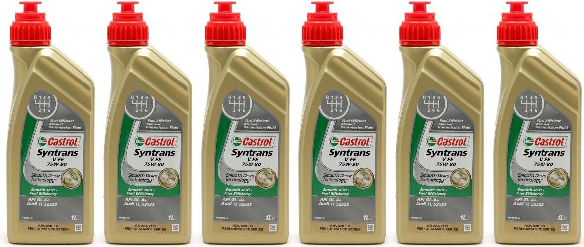 Castrol Transmax Manual V 75W-80 Schaltgetriebeöl 6x 1l = 6 Liter