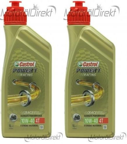 Castrol Power 1 Racing 4T 10W-40 Motorrad Motoröl 2x 1l = 2 Liter