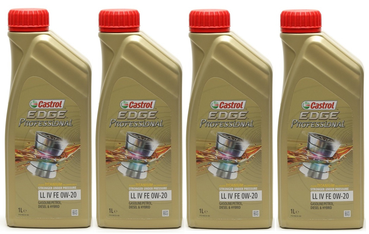 Castrol Edge Professional Fluid Titanium LL IV FE 0W-20 Motoröl 4x 1l = 4 Liter