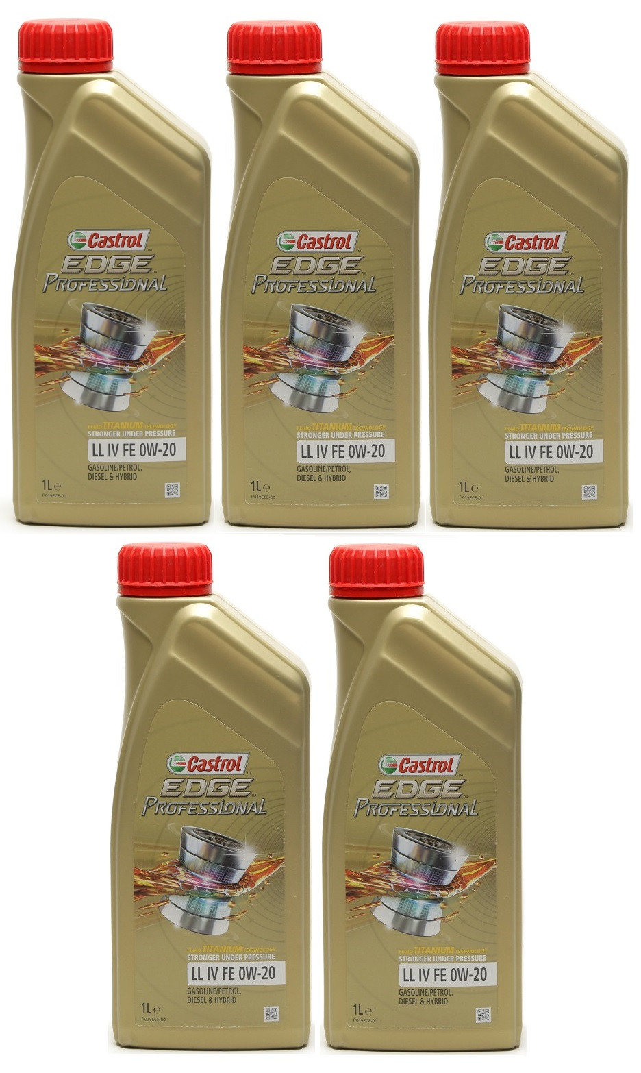 Castrol Edge Professional Fluid Titanium LL IV FE 0W-20 Motoröl 5x 1l = 5 Liter