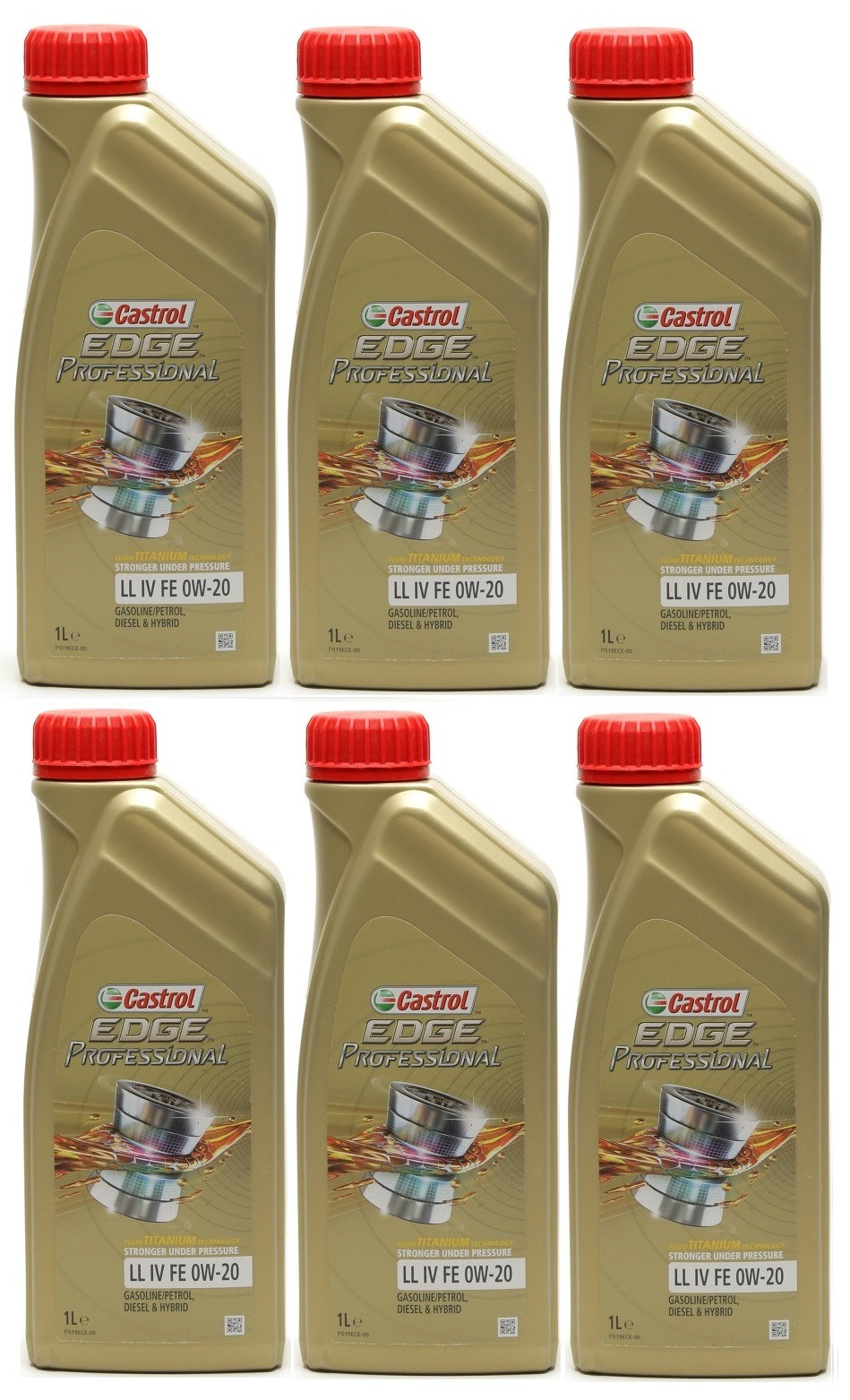 Castrol Edge Professional Fluid Titanium LL IV FE 0W-20 Motoröl 6x 1l = 6 Liter