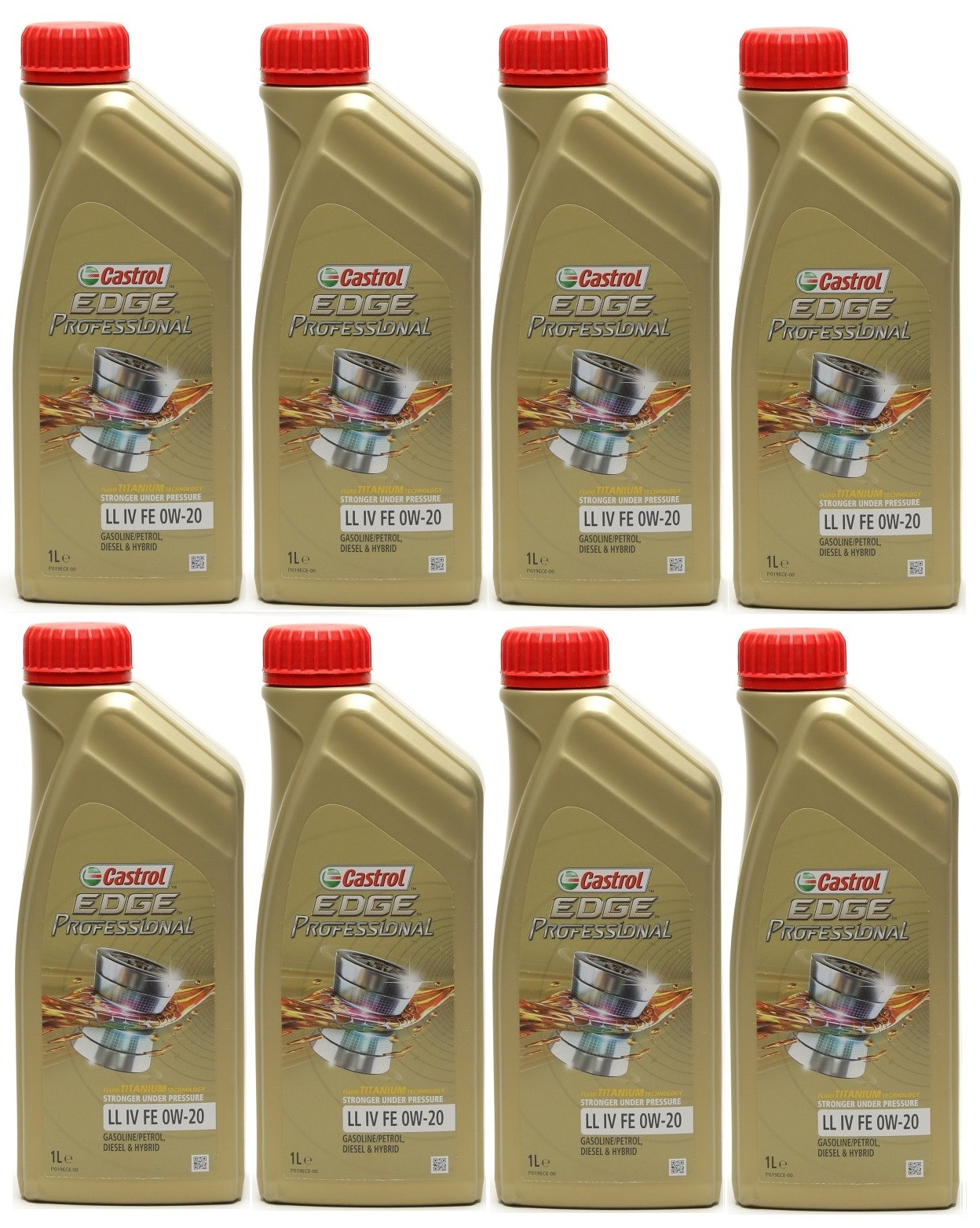 Castrol Edge Professional Fluid Titanium LL IV FE 0W-20 Motoröl 8x 1l = 8 Liter