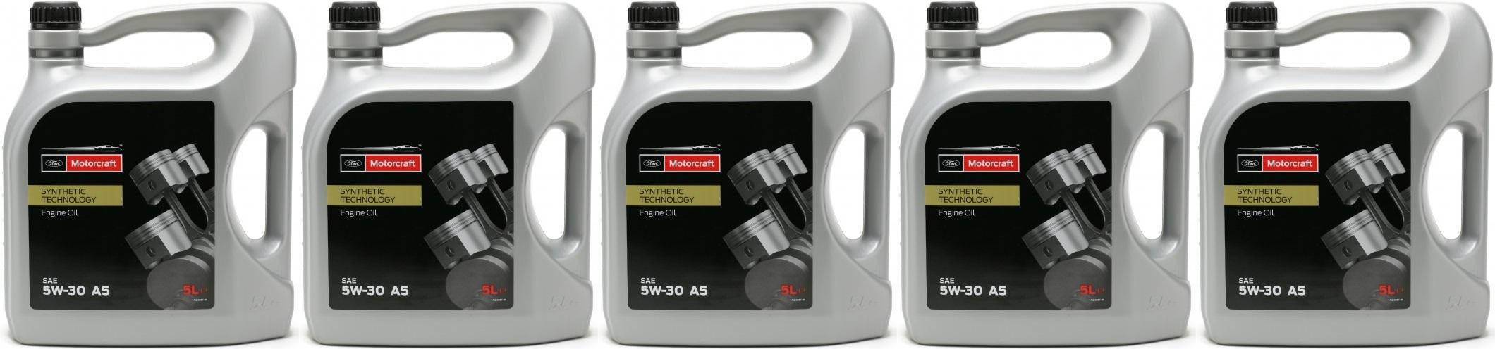Original Ford 5W-30 Motorcraft A5 (ex. Formula F) Motoröl 5x 5 = 25 Liter