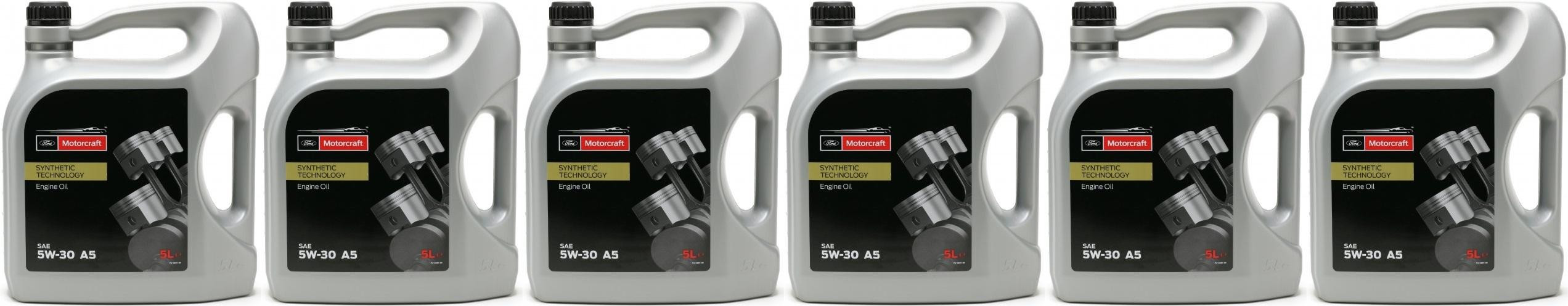 Original Ford 5W-30 Motorcraft A5 (ex. Formula F) Motoröl 6x 5 = 30 Liter