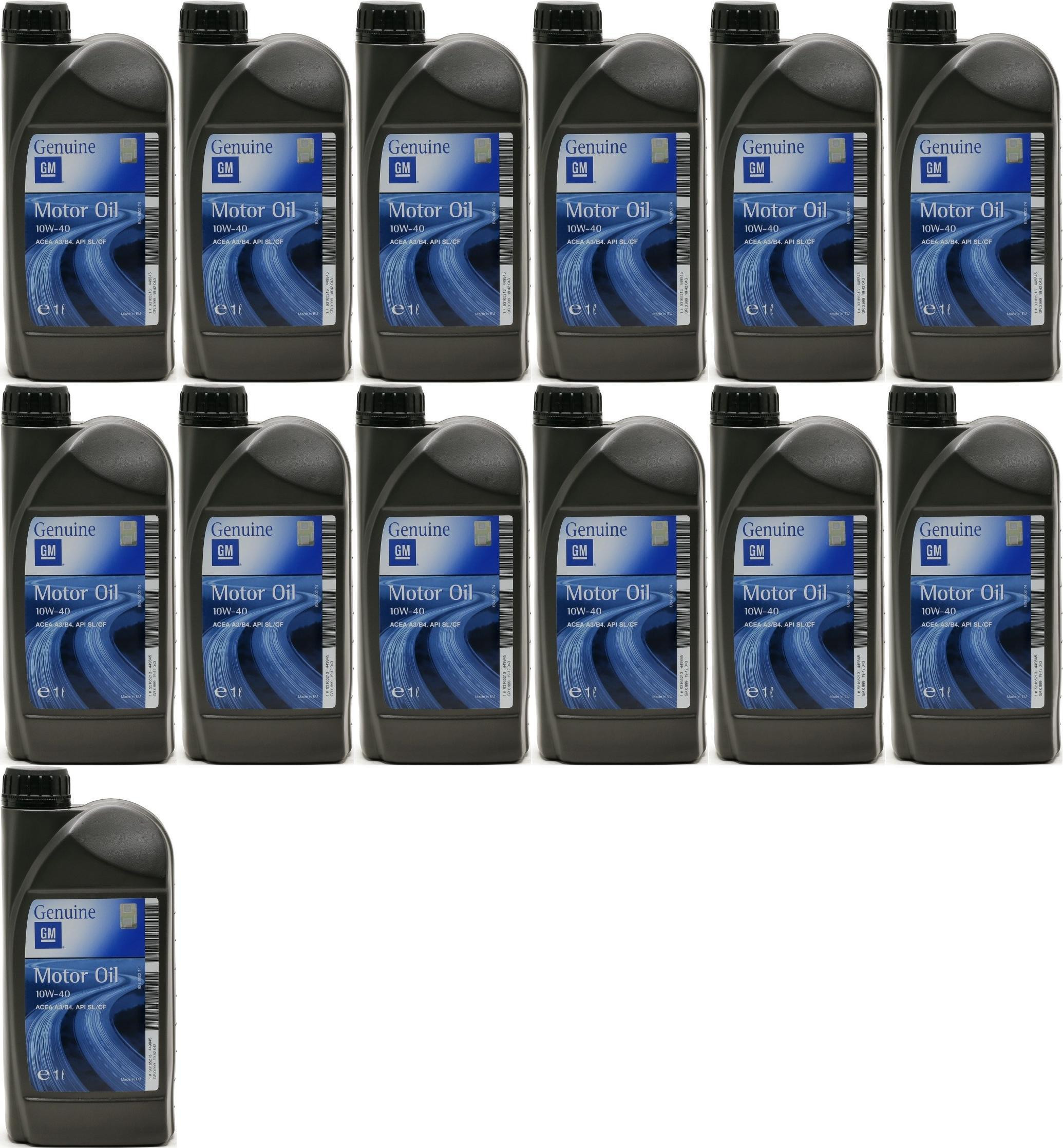 Original GM Opel 10W-40 Diesel & Benziner Motoröliter 13x 1l = 13 Liter