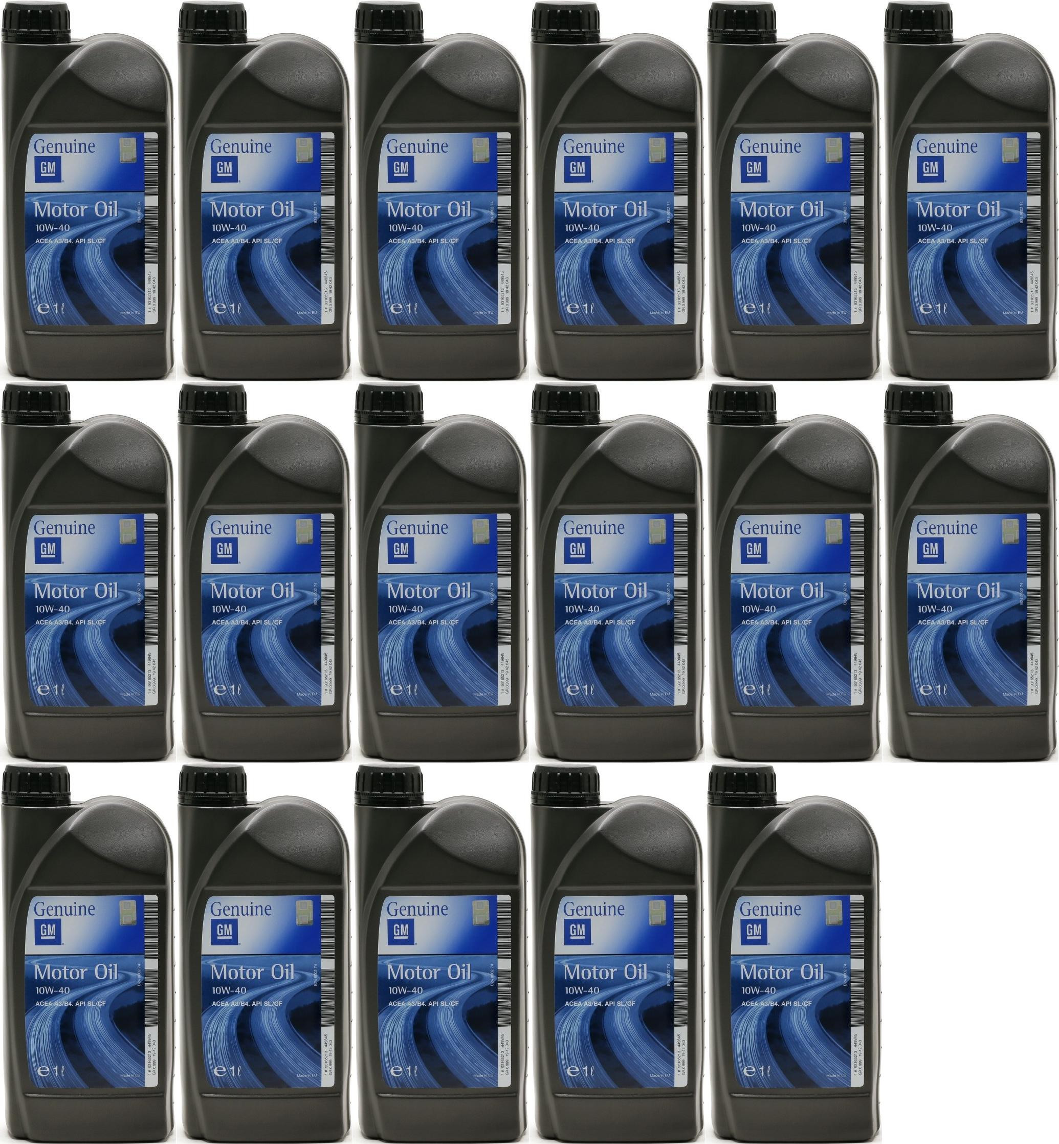 Original GM Opel 10W-40 Diesel & Benziner Motoröliter 17x 1l = 17 Liter