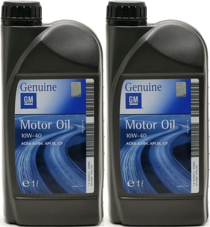 Original GM Opel 10W-40 Diesel & Benziner Motoröliter 2x 1l = 2 Liter