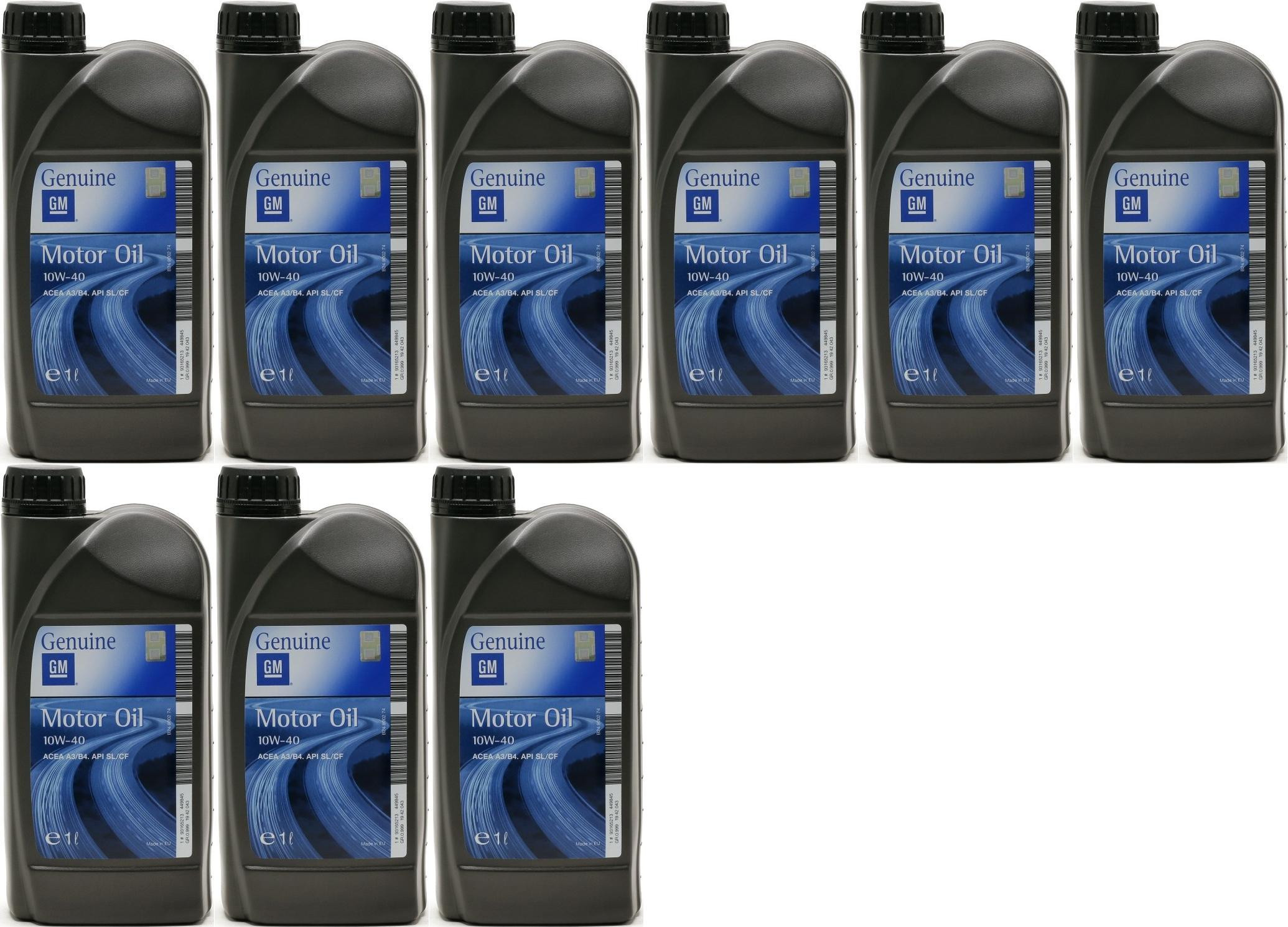 Original GM Opel 10W-40 Diesel & Benziner Motoröliter 9x 1l = 9 Liter