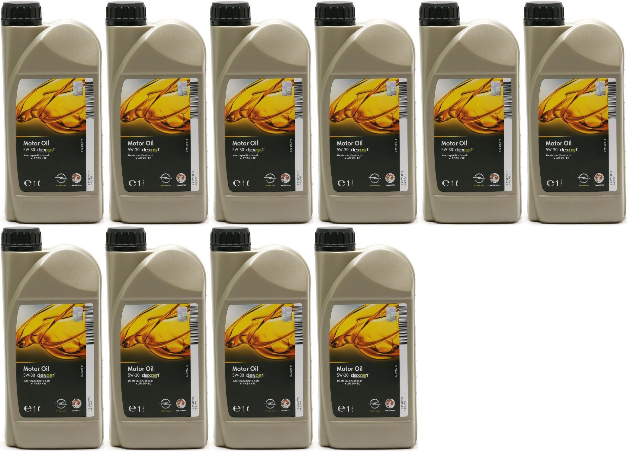 Original GM Opel 5W-30 dexos1 gen2 Longlife Motoröl 10x 1l = 10 Liter