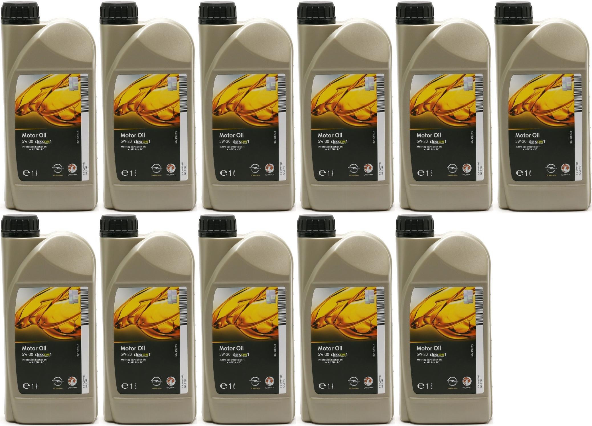 Original GM Opel 5W-30 dexos1 gen2 Longlife Motoröl 11x 1l = 11 Liter
