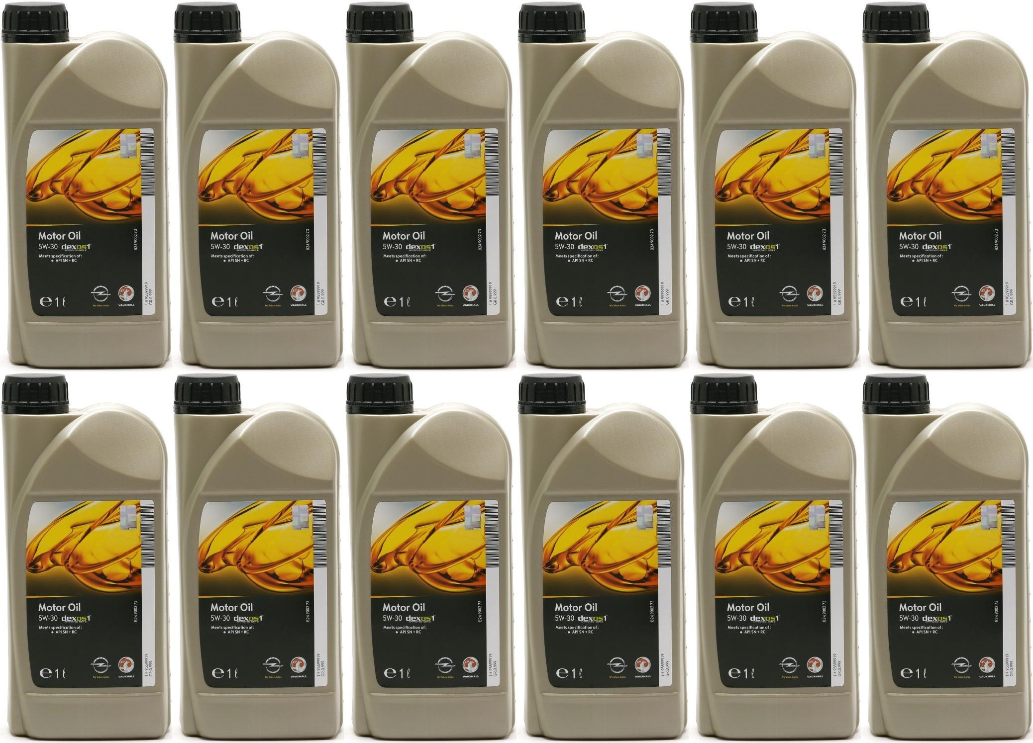 Original GM Opel 5W-30 dexos1 gen2 Longlife Motoröl 12x 1l = 12 Liter