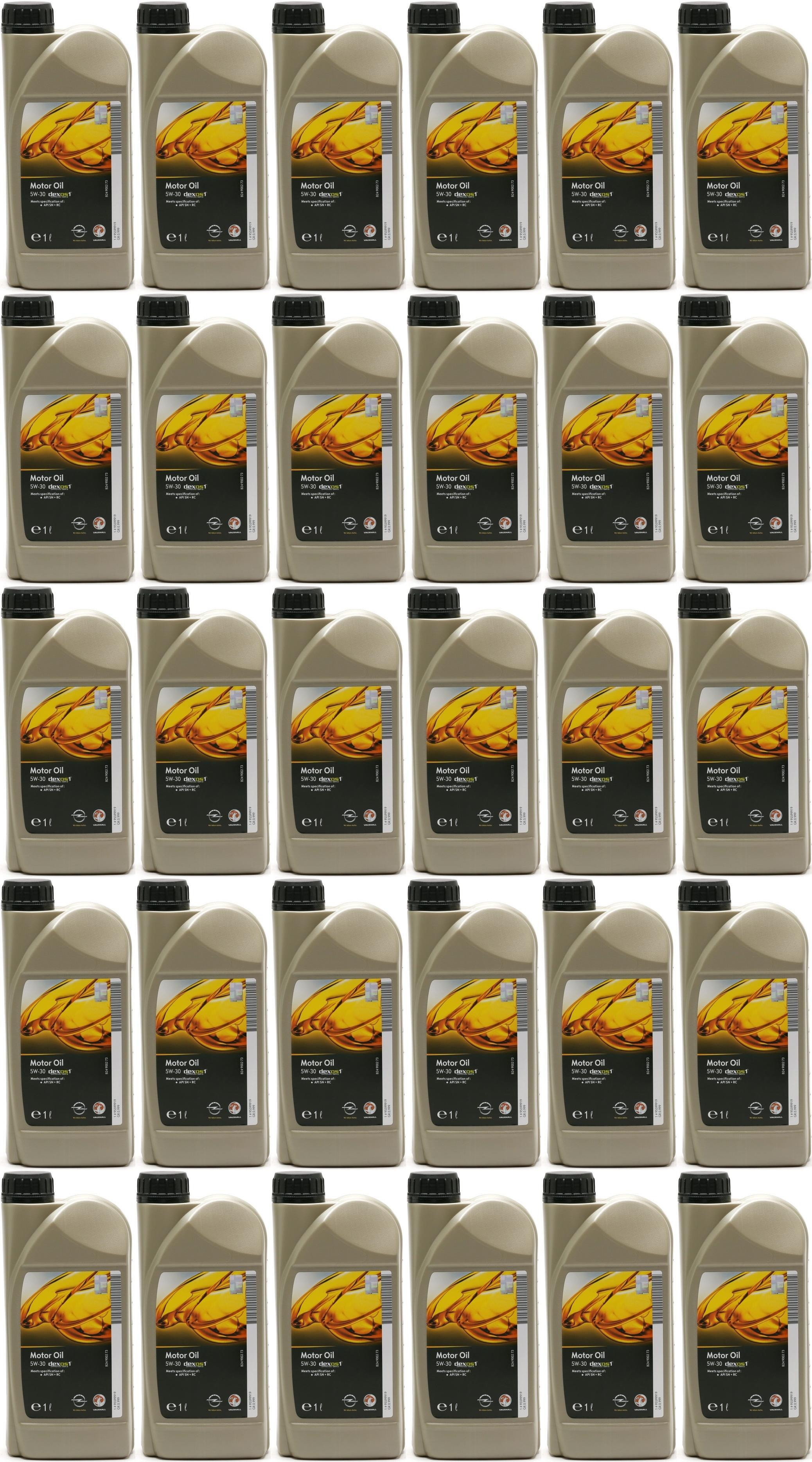 Original GM Opel 5W-30 dexos1 gen2 Longlife Motoröl 30x 1l = 30 Liter