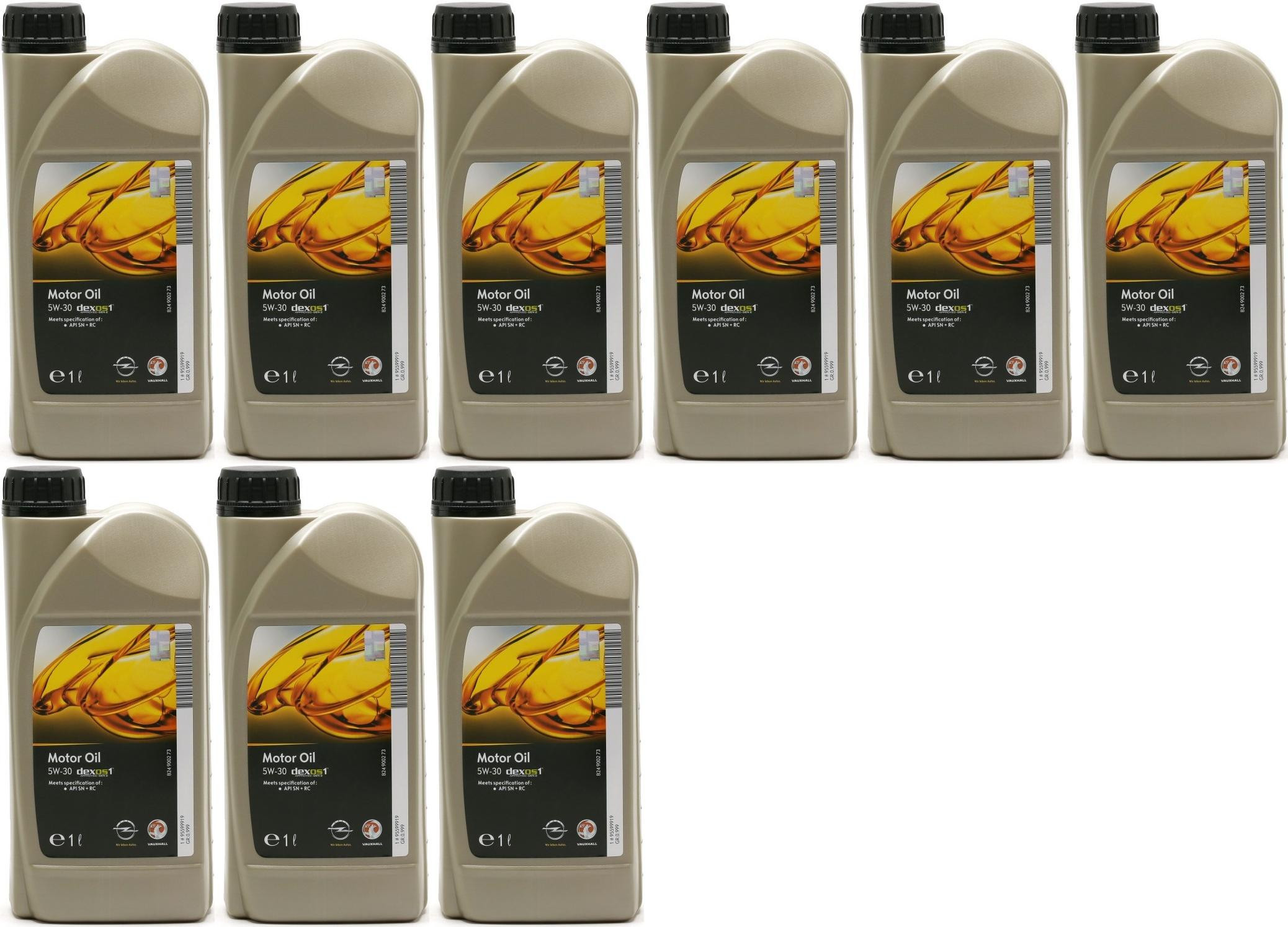 Original GM Opel 5W-30 dexos1 gen2 Longlife Motoröl 9x 1l = 9 Liter