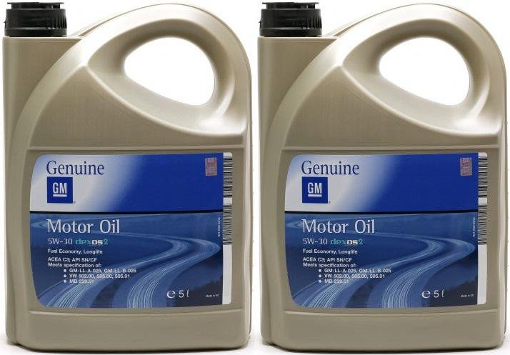Original Genuine GM Opel 5W-30 dexos2 Longlife Motoröl 2x 5 = 10 Liter