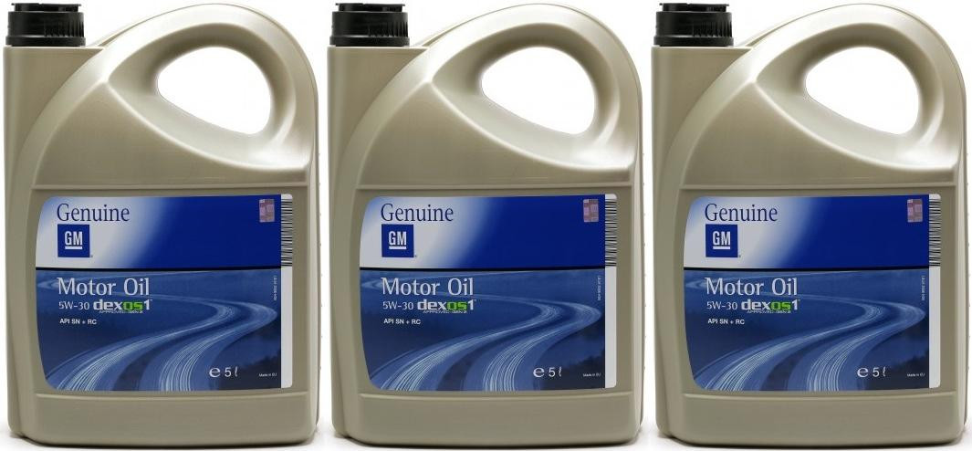 Original Genuine GM Opel 5W-30 dexos1 gen2 Longlife Motoröl 3x 5 = 15 Liter