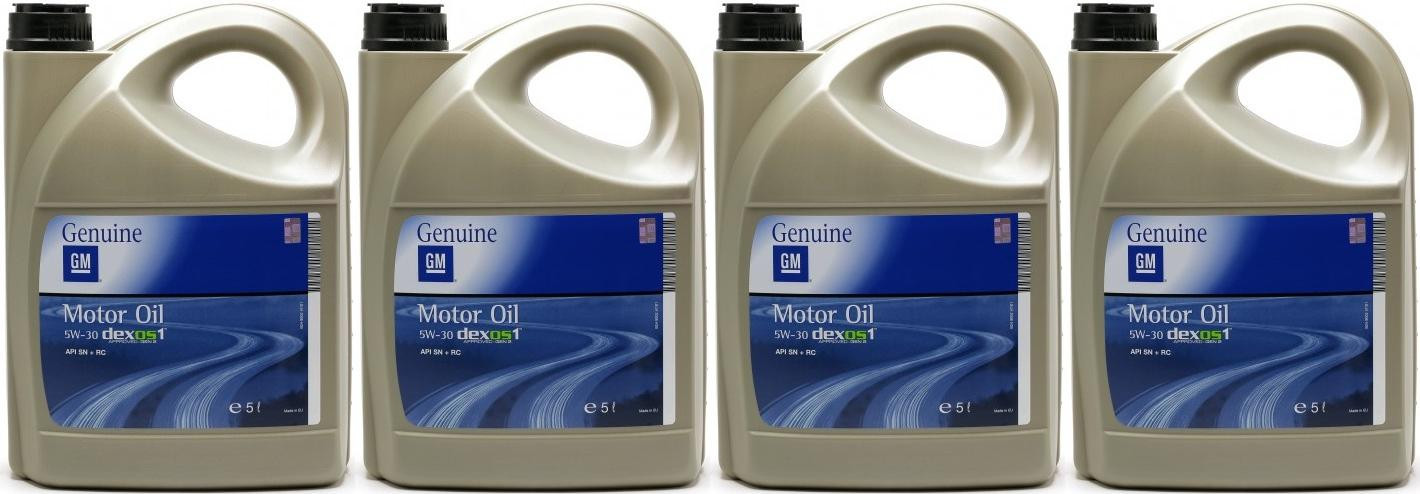 Original Genuine GM Opel 5W-30 dexos1 gen2 Longlife Motoröl 4x 5 = 20 Liter