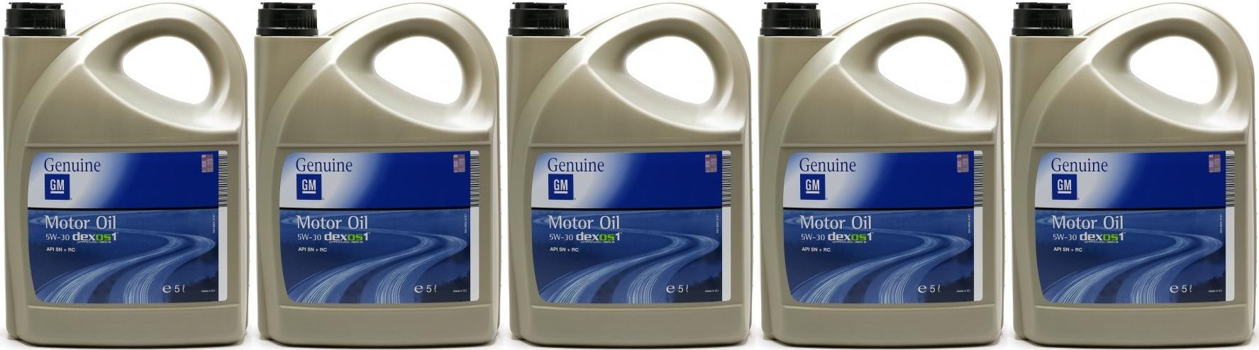 Original Genuine GM Opel 5W-30 dexos1 gen2 Longlife Motoröl 5x 5 = 25 Liter